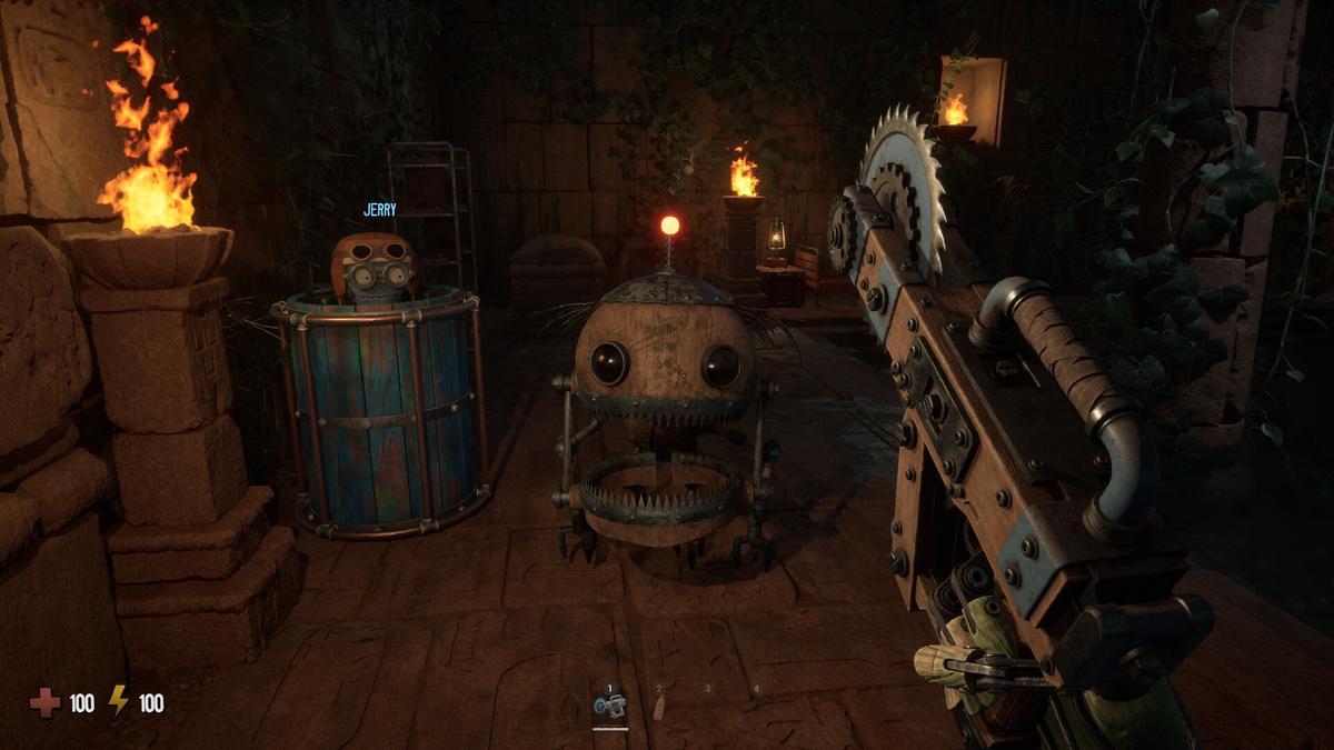 GRAIN ROT screenshot of a dark corridor patrolled by The Corrupted